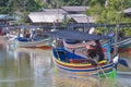 Colorful traditional fisherman boats.