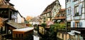 Colorful traditional french houses Petite Venise, Colmar, France. Royalty Free Stock Photo