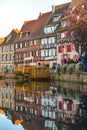 Colorful traditional french houses in Petite Venise, Colmar