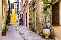 Old streets of Chania,Crete island,Greece. Royalty Free Stock Photo