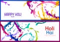 Colorful Traditional Holi splash background for festival of colors of India