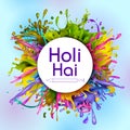 Colorful Traditional Holi splash background for festival of colors of India