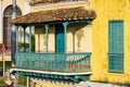 Colorful traditional houses in the colonial town of Trinidad in Cuba Royalty Free Stock Photo