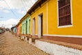 Colorful traditional houses in the colonial town Trinidad, Cuba Royalty Free Stock Photo