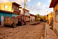 Colorful traditional houses in the colonial town Trinidad, Cuba Royalty Free Stock Photo