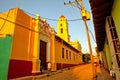 Colorful traditional houses in the colonial town of Trinidad, Cuba Royalty Free Stock Photo