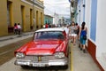 Colorful traditional houses in the colonial town of Trinidad Royalty Free Stock Photo