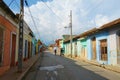 Colorful traditional houses in the colonial town of Trinidad in Cuba, a UNESCO World Heritage site Royalty Free Stock Photo