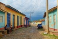 Colorful traditional houses in the colonial town of Trinidad in Cuba, a UNESCO World Heritage site Royalty Free Stock Photo