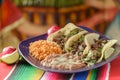 Colorful Traditional Mexican food dishes