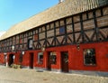 Colorful traditional old buildings at the Lilla torg Little square, Malmo Royalty Free Stock Photo