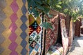 Colorful Traditional Rugs on Display Outdoors Royalty Free Stock Photo