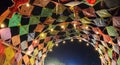 Colorful Traditional Thai Vintage Retro Kites Dome Ceiling in Asian Cultural Art Festival in Thailand. Thailand Tourism, Thai