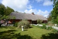 Colorful Traditional Thatched Roof Cottage