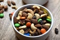 Colorful trail mix Royalty Free Stock Photo