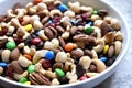 Colorful trail mix Royalty Free Stock Photo