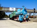 A colorful train in chisinau moldova Royalty Free Stock Photo