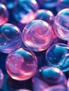 Colorful translucent marbles with a glowing effect. Royalty Free Stock Photo