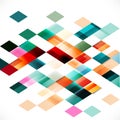 Colorful transparency and overlapping square geometric on white background . Modern background for business or technology