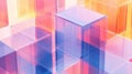 Colorful transparent glass cubes creating abstract geometric pattern Royalty Free Stock Photo