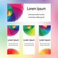 Colorful Transparent Overlapping Ellipses Design. Templates for Fliers, Banners, Badges, Posters, Stickers