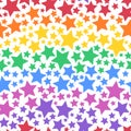 Colorful Transparent Seamless Star Background