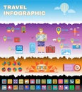 Colorful travel infographics.