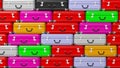 Colorful travel suitcases