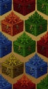 Colorful Treasure Chests Pattern Royalty Free Stock Photo