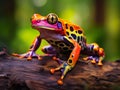 Colorful tree frog in natural environment. Royalty Free Stock Photo