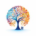 Colorful Tree Of Life Logo For Dementia Care