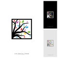 Colorful Tree Logo Design Template. Luxury Tree logo Concepts. Nature Logo Concepts Vector Royalty Free Stock Photo