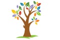 Colorful Tree Logo vector Royalty Free Stock Photo