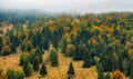 Seconds before sunset Mountain top autumn colors Royalty Free Stock Photo