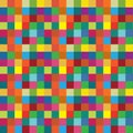 Colorful trendy, funky and modern square vivid multi colors checkered background