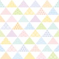 Colorful triangle background with Japanese traditional design. Royalty Free Stock Photo