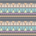 Colorful triangle chevron ikat tribal aztec pastel colors seamless pattern vector illustration ready for fashion textile print Royalty Free Stock Photo