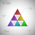 Colorful triangle for data presentation