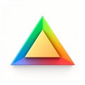 Colorful Triangle: Realistic Anamorphic Art With Xbox 360 Graphics Royalty Free Stock Photo