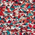 colorful triangle square rectangle geometric seamless pattern on a white background Royalty Free Stock Photo