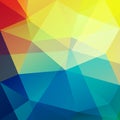 Colorful triangles - vibrant geometric background - eps 10 vector