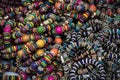 Tribal ornaments displayed in colors on the streets in kerala