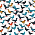 colorful trilling songbirds, AI-Images Royalty Free Stock Photo