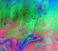 Colorful, trippy green, blue and pink psychedelic abstract