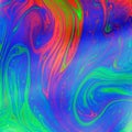 Colorful, trippy psychedelic abstract background in red, blue and green