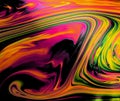 Colorful, trippy psychedelic background giving the appearance of motion