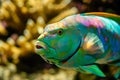 Colorful tropical parrotfish