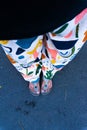 colorful trousers with sandal