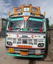 Colorful truck in Indian Himalayas