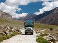 Colorful truck in Indian Himalayas